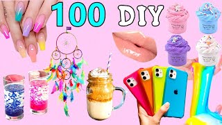 100 DIY  EASY LIFE HACKS AND DIY PROJECTS YOU CAN DO IN 5 MINUTES  ROOM DECOR PHONE CASE and more [upl. by Hgalehs888]