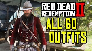 Red Dead Redemption 2  ALL 60 OUTFITS [upl. by Anawaj878]