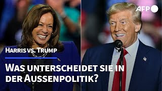 Trump vs Harris Ihre Positionen in der Außenpolitik  AFP [upl. by Egwin978]