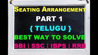 Seating Arrangement Tricks in Telugu  Seating Arrangement Tricks for Bank PO  Part1 [upl. by Scutt]