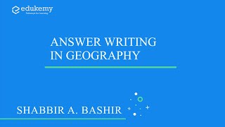 IAS Mains 2020 ANSWER WRITING IN GEOGRAPHY [upl. by Cristal]