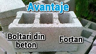 Zidaria din fortan Boltari din beton – Avantaje si Unde ii folosim [upl. by Aicia]