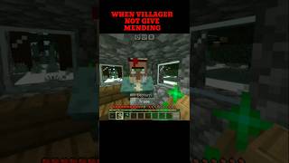 WHEN VILLAGER NOT GIVING MENDING BOOK🤫🤫🤫MINECRAFT minecraft shorts viralvideo gaming [upl. by Mahmoud163]