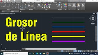 Grosor de línea en Autocad 2019 [upl. by Acsecnarf]