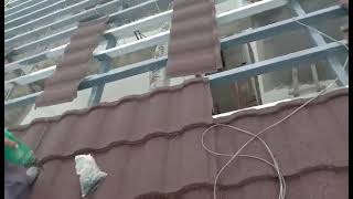 Installing stone coated roof [upl. by Agneta716]