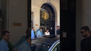 Isha Ambani And Mukesh Ambani Leave From Hotel Paris Olympics 2024 shorts fashion france [upl. by Egedan508]