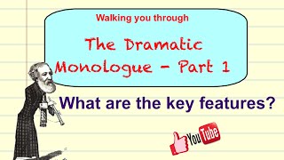 What is a Dramatic Monologue Part 1  Poetry tutorial video GCSEALevel [upl. by Odlanyar]