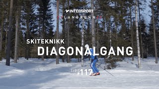 Tips 117 – Langrenn – Skiteknikk Diagonalgang [upl. by Suixela]