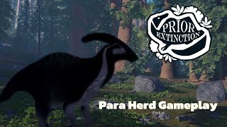 Parasaurolophus Herd Gameplay  PT2  Prior Extinction  Uplands Ecosystem [upl. by Grannie]