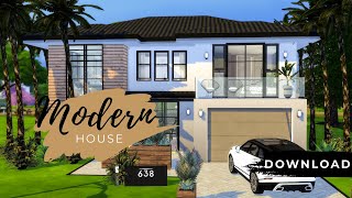 MODERN HOUSE  DOWNLOAD  CC  BASE GAME  STOP MOTION  The Sims 4 [upl. by Ellirehs]