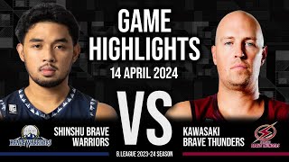 Shinshu Brave Warriors vs Kawasaki Brave Thunders  Game Highlights [upl. by Aneis]