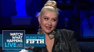 Christina Aguilera Refutes Swinging On Pink  Plead The Fifth  WWHL [upl. by Howard120]