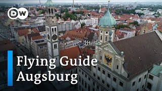 Augsburg From Above  A BirdsEye View of the Bavaria City  Flying Guide [upl. by Giselbert]