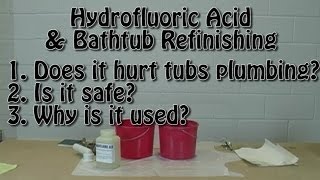 Bathtub Refinishing Hf Acid Etching  HF Acid Demo Hydrofluoric Acid [upl. by Ten]