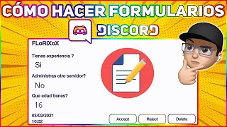 Cómo Hacer Formularios Exámen En Discord [upl. by Adria]