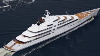 MY Azzam 180m Super yacht the largest in the World [upl. by Ahsinut]