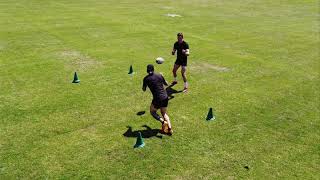 RUGBY PASSING AND CATCHING DRILL FOR BEGINNERS [upl. by Nary]