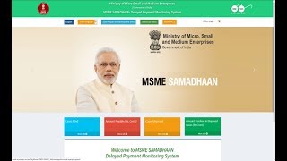 MSME Samadhaan  Delayed Payments Portal [upl. by Htenywg]