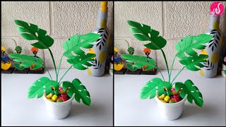 DIY Artificial Tree  Paper Tree Making  Paper Craft  Easy Craft Idea  Room Decor Craft [upl. by Lynette]