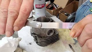 chainsaw piston and cylinder clearance and setting ring gap whats right or wrong [upl. by Wilmar688]