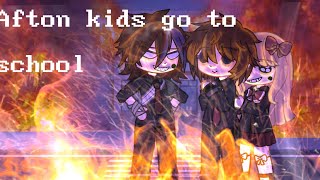 Afton kids go to school  Afton Family Gacha FNaF [upl. by Lleddaw757]