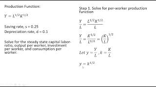 Solow Growth Model Part II How to Solve for Steady State [upl. by Bore]