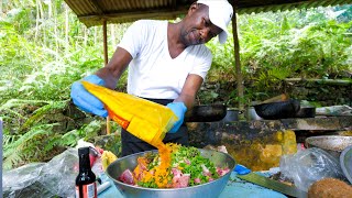 Jamaican Food 🇯🇲 KING OF CURRY GOAT  Oxtail and Ackee in Montego Bay Jamaica [upl. by Ellocin]