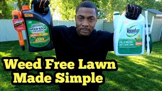 How To Quickly Eliminate Weeds In Your Lawn Fast And Simple With RTU Products Pt 1 [upl. by Kcirderfla593]