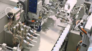 IWK Tube Filling Line Robot Infeed  FP 642 Tube Filler  SC 4 Cartoner [upl. by Ayita]