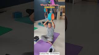 Yoga with Wheel yogaroutine yogawithprops wheelyogapose virajyoga yogaholic puneyoga yogs [upl. by Victorine]