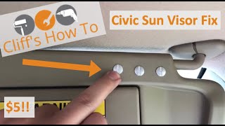 Civic Sun Visor Fix for about 5 [upl. by Ateinotna]