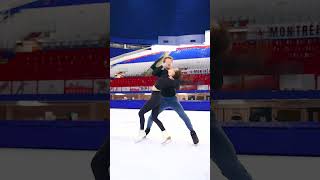 Madison ChockEvan Bates train their 2023 Free Dance before becoming World Ice Dance Champions [upl. by Terej]