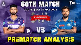 Kolkata Knight Riders vs Mumbai Indians 60th Match Prediction  KKR vs MI Dream11 Team Prediction [upl. by Eivad]