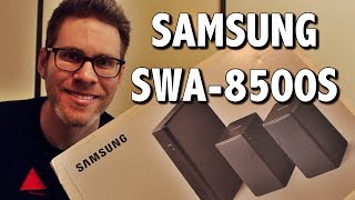 Samsung SWA8500S Wireless Rear Speakers  Unboxing amp Review [upl. by Kamila]