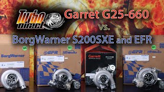 Garrett G25660 vs BorgWarner  S200SXE and EFR [upl. by Aitnwahs]