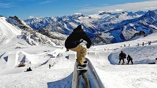 Park Snowboarding with EPIC Views in Austria [upl. by Frodine]