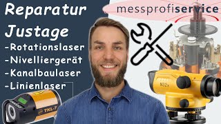 Reparatur Justage Rotationslaser Nivelliergerät messprofiservice [upl. by Otcefrep]