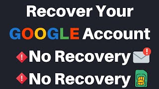 How To Fix Google Couldnt Verify That This Account Belongs To You No Recovery Email amp Phone Number [upl. by Manton]