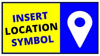 How to Insert LOCATION Symbol in Word   SOLVED [upl. by Ardyaf]