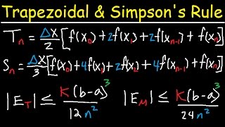 Numerical Integration  Trapezoidal Rule amp Simpsons Rule [upl. by Anitteb169]