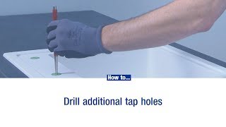 How to drill additional tap holes in a SILGRANIT® sink [upl. by Larue]