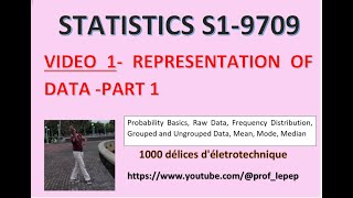 Statistics S1Video 1  Representation of Data Part1 [upl. by Asilim]