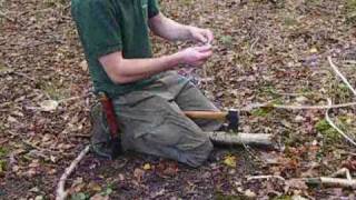 Bushcraft cordage from willow in winter [upl. by Leoy]