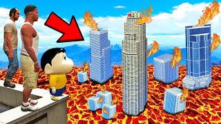 SHINCHAN AND FRANKLIN TRIED THE IMPOSSIBLE LAVA CHALLENGE GTA 5 [upl. by Tatianas]