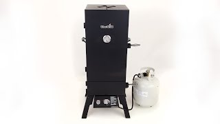 Char Broil Vertical Gas Smoker First Impressions and Seasoning from Lowes for 113 [upl. by Ycal]