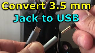 Convert 35 mm jack to USB for Speakers amp Microphone [upl. by Amr]