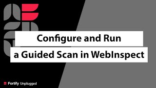 Learn how to configure and run a guided scan in WebInspect [upl. by Radcliffe]