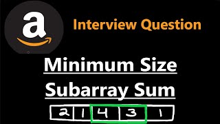 Minimum Size Subarray Sum  Leetcode 209  Python [upl. by Heuser653]