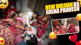 NAYI DULHAN KA GRIHA PRAVESH❤️👣  SURPRISE MILGYA😍🎁  RITUAL AFTER WEDDING🧿  ​⁠​⁠RajatSwatiVlogs [upl. by Cliffes]