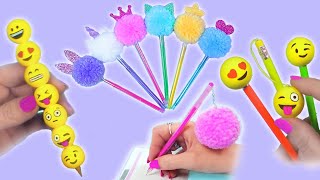 10 PEN DECORATION IDEAS  EASY CUTE PEN DECORATIONS  PENCIL TOPPER IEAS [upl. by Haissem801]